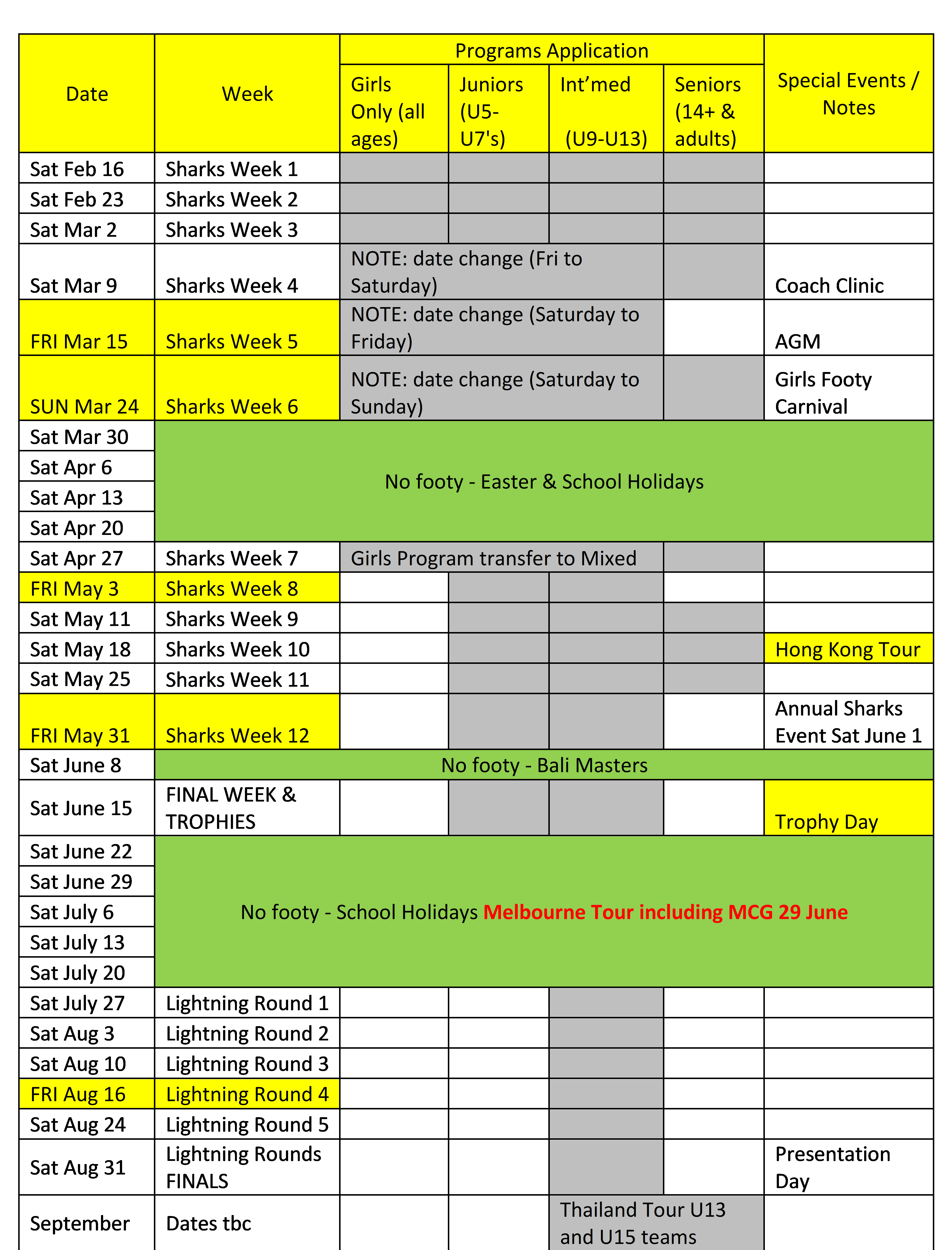 Schedule 19 Feb 19 Schedule 19 Feb 19